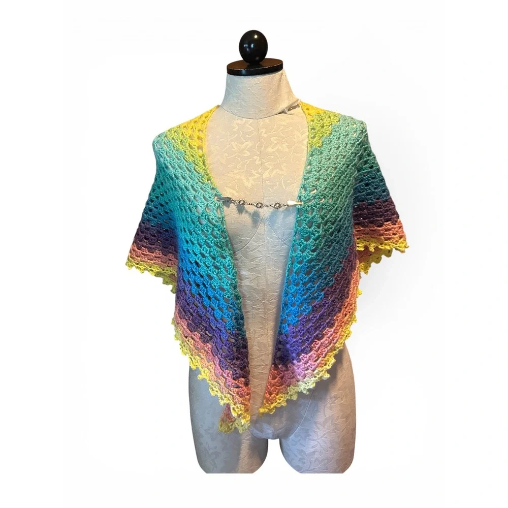 Handmade crochet shawl